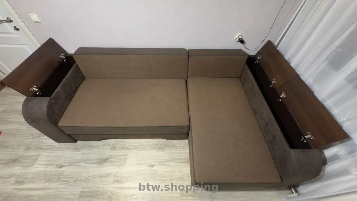 Кутовий диван з нішами / після хімчистки / хороший стан - btw.shopping