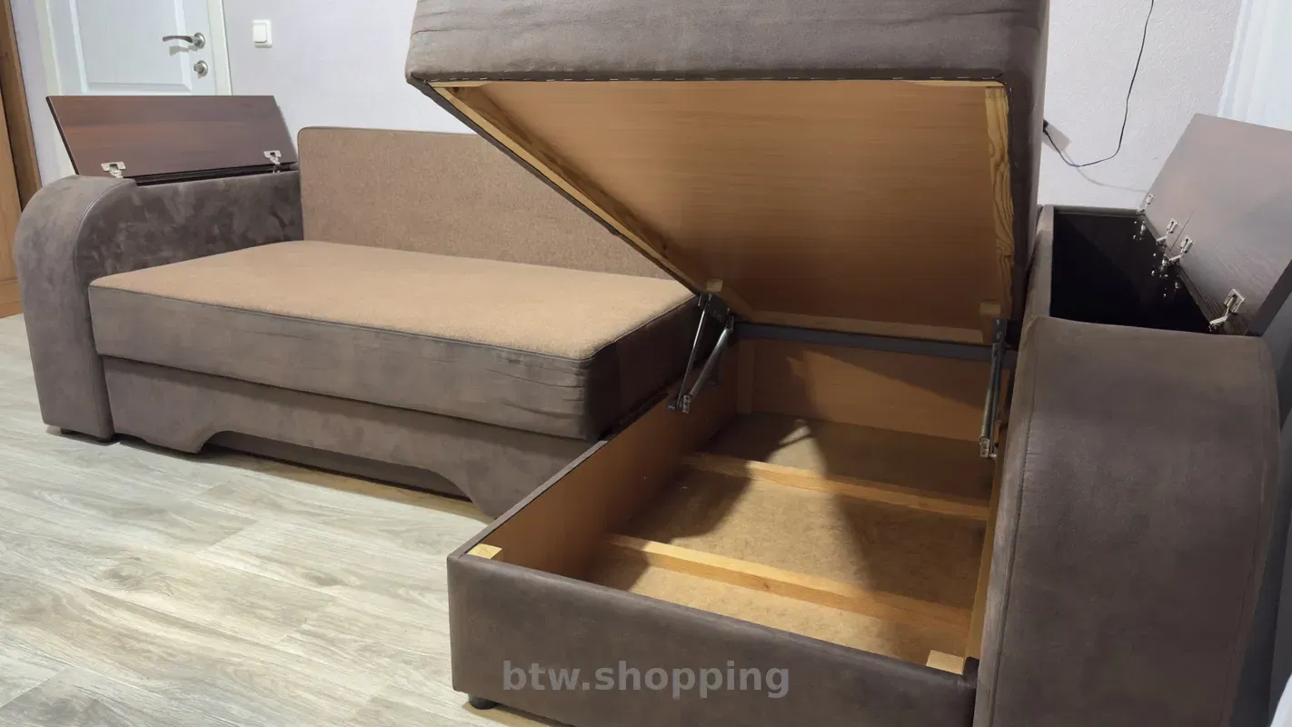 Кутовий диван з нішами / після хімчистки / хороший стан - btw.shopping