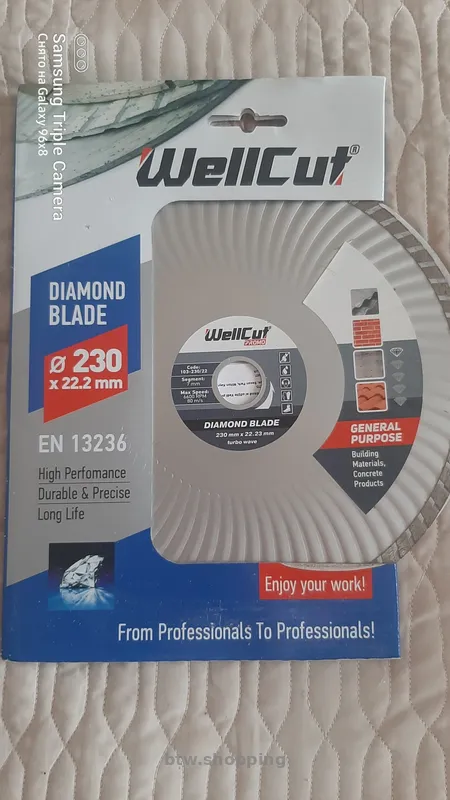 Диск алмазный отрезной по бетону 230мм и по дереву 180мм разные - btw.shopping