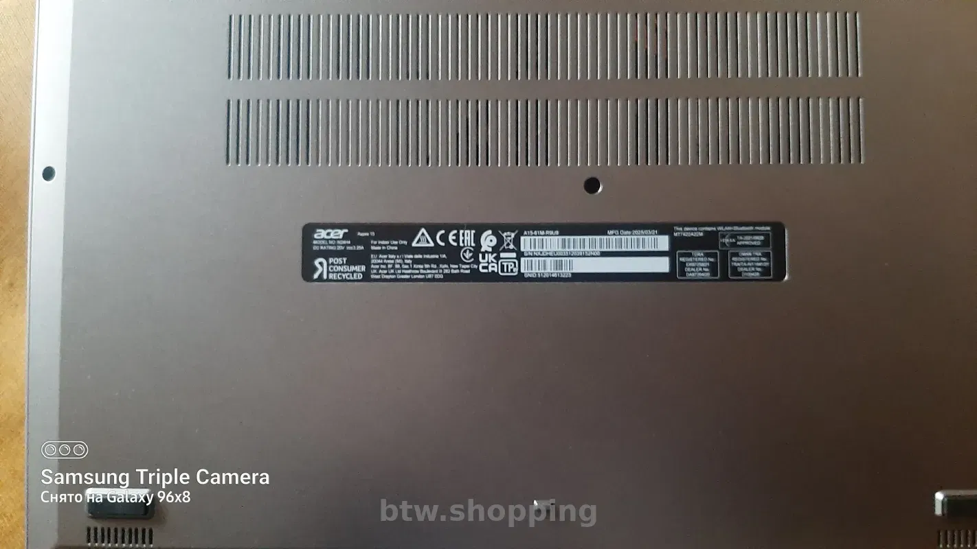 Ноутбук Acer Aspire 15 A15-61M-R9U9  Steel Gray  новый - btw.shopping