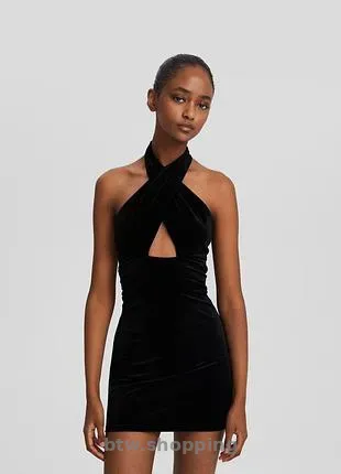 Сукня велюрова міні bershka - btw.shopping