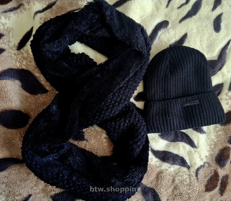 Зимовий комплект шапка+шарф (хомут) - btw.shopping