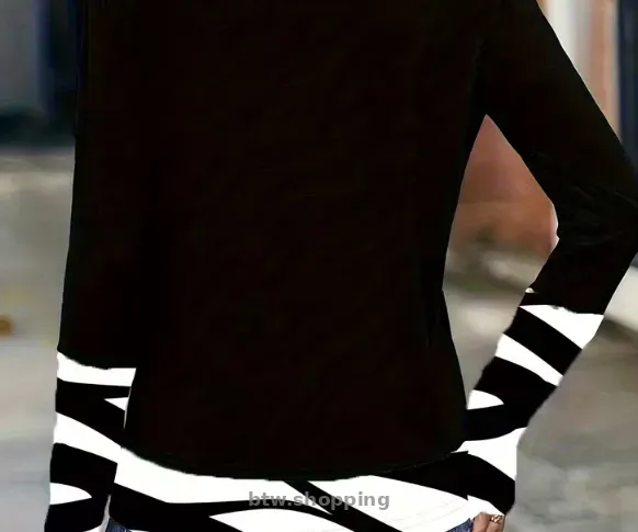 Жіноча туніка,  футболка з довгим рукавом  Чорна, нова - btw.shopping