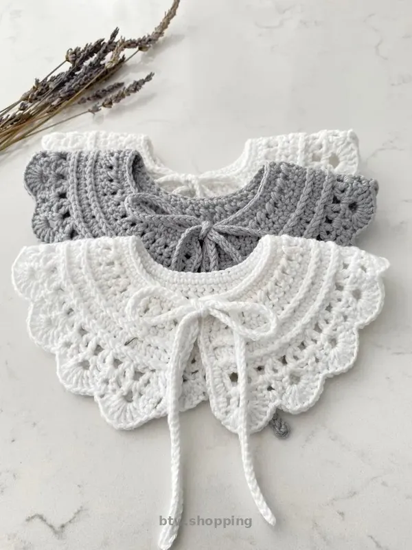 Вязаный воротничок ручной работы - btw.shopping