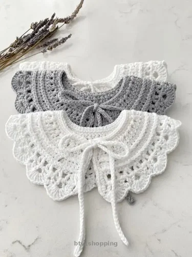 Вязаный воротничок ручной работы