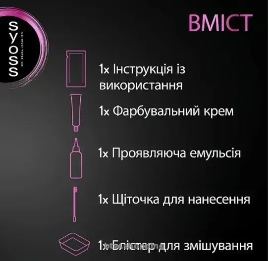 Краска "Syoss" для бровей стойкая тёмно-каштановая - btw.shopping