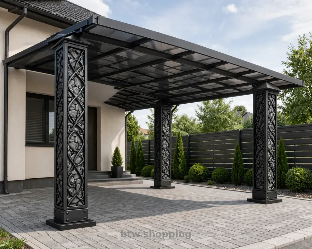 Декоративні металеві стовпчики для паркану, воріт, хвіртки - btw.shopping