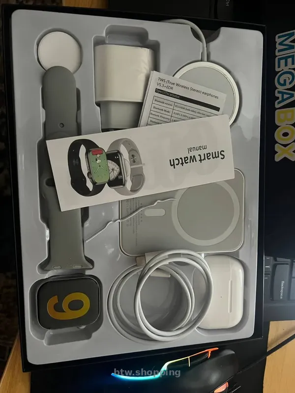 Комплект Megabox (6в1) SmartWatch 9 - btw.shopping