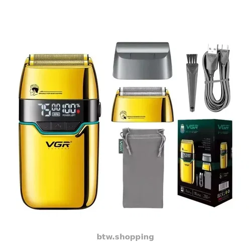 Електробритва акумуляторна ШЕЙВЕР VGR V-350 золота +LCD