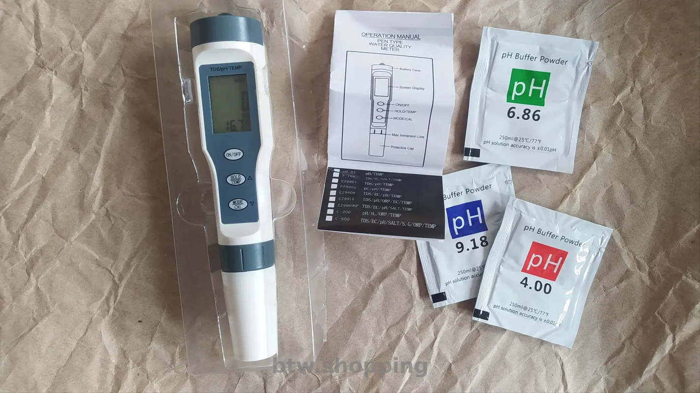 PH-метр EZ9901 комбинированный pH/TDS/Temp с ПОДСВЕТКОЙ - btw.shopping
