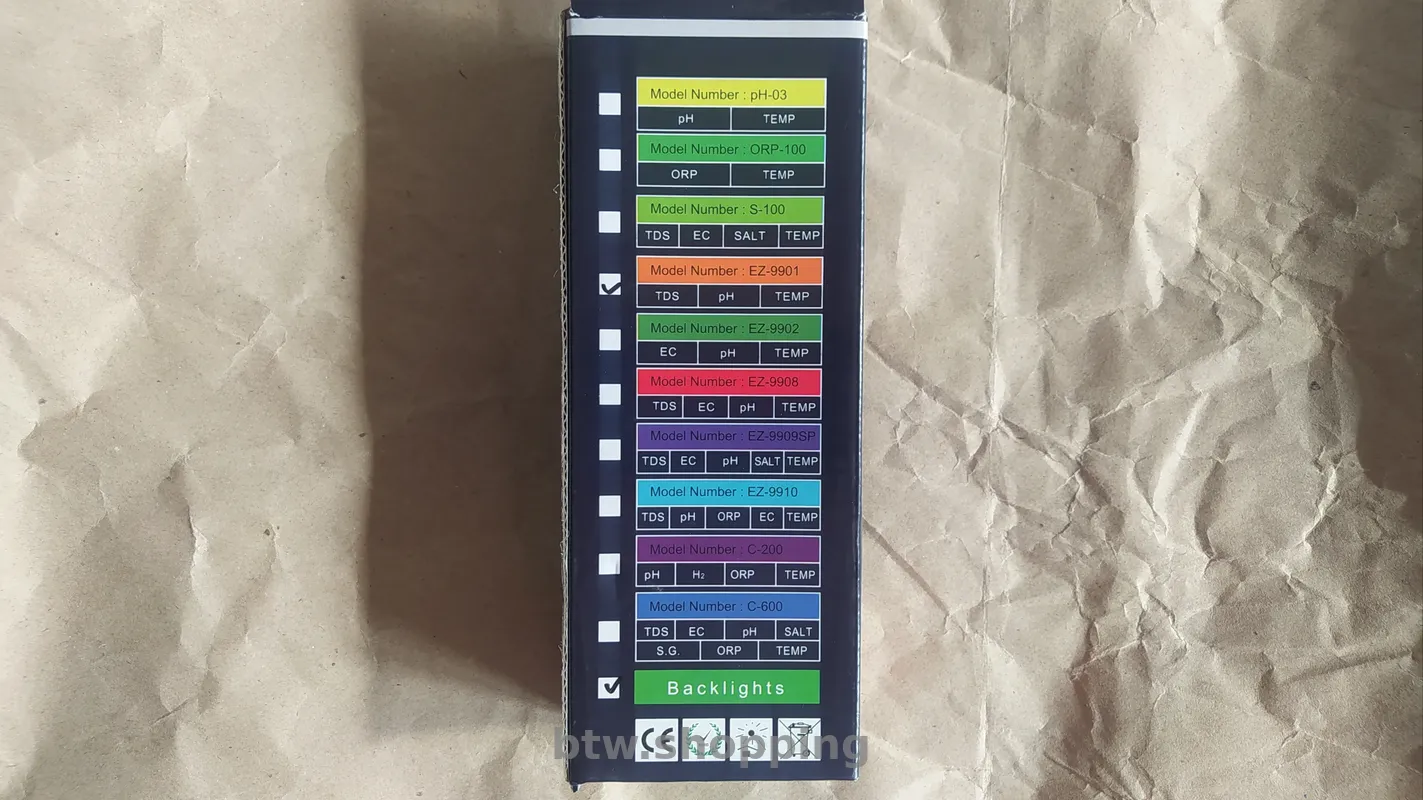 PH-метр EZ9901 комбинированный pH/TDS/Temp с ПОДСВЕТКОЙ - btw.shopping