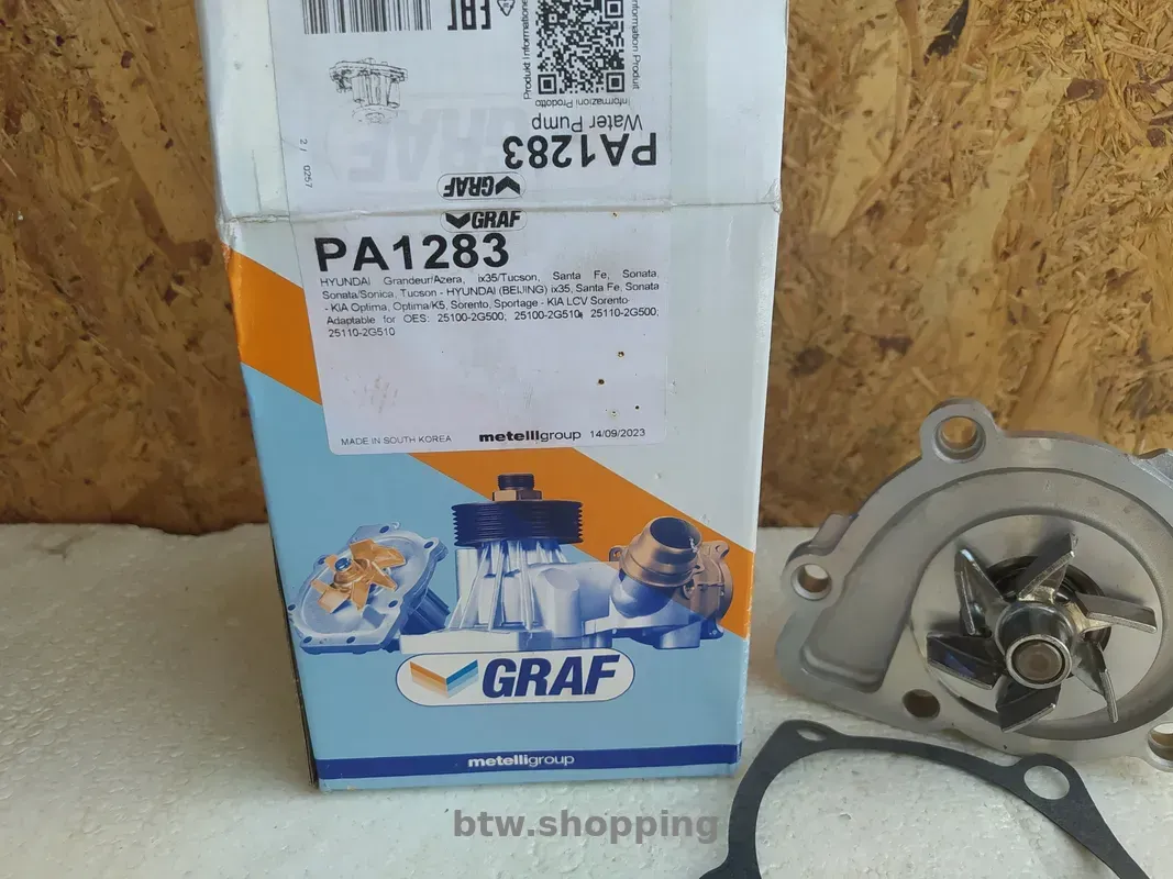 Помпа (водяной насос) GRAF PA1283 Hyundai / Kia (новая, аналог) - btw.shopping