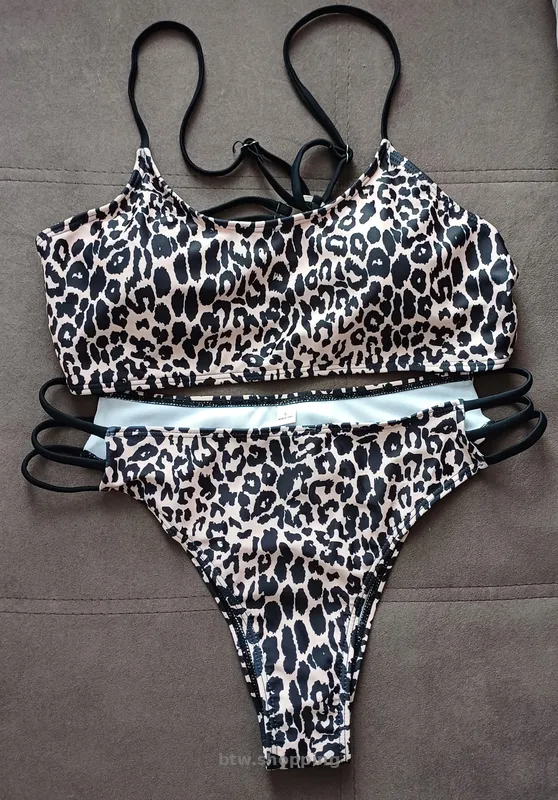 Стильний купальник леопардовый принт - btw.shopping