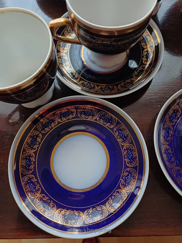 Кавово-чайний кобальтовий сервіз СССР - btw.shopping