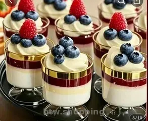 Прозорий міні-стакан для десертів із золотою смужкою 10 штук - Нові - btw.shopping