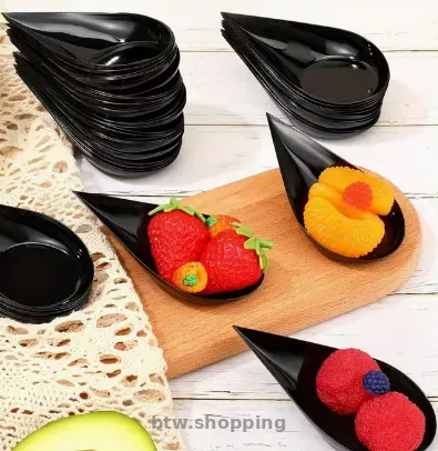 Ложка - десертна тарілка у формі листка   -   нові