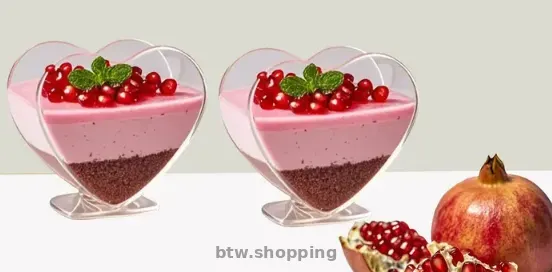Прозорі серцеподібні стаканчики  -9 штук  -  нові - btw.shopping