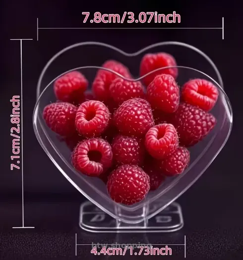 Прозорі серцеподібні стаканчики  -9 штук  -  нові - btw.shopping