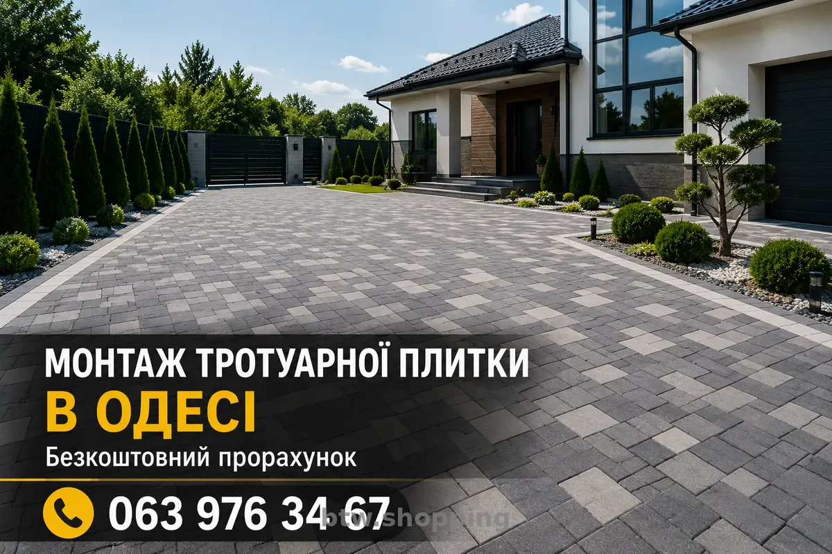 Укладання тротуарної плитки в Одесі під ключ - btw.shopping