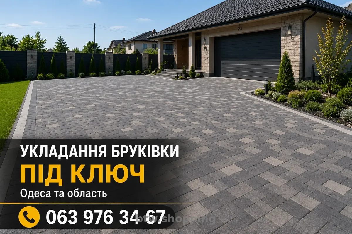 Укладання тротуарної плитки в Одесі під ключ - btw.shopping