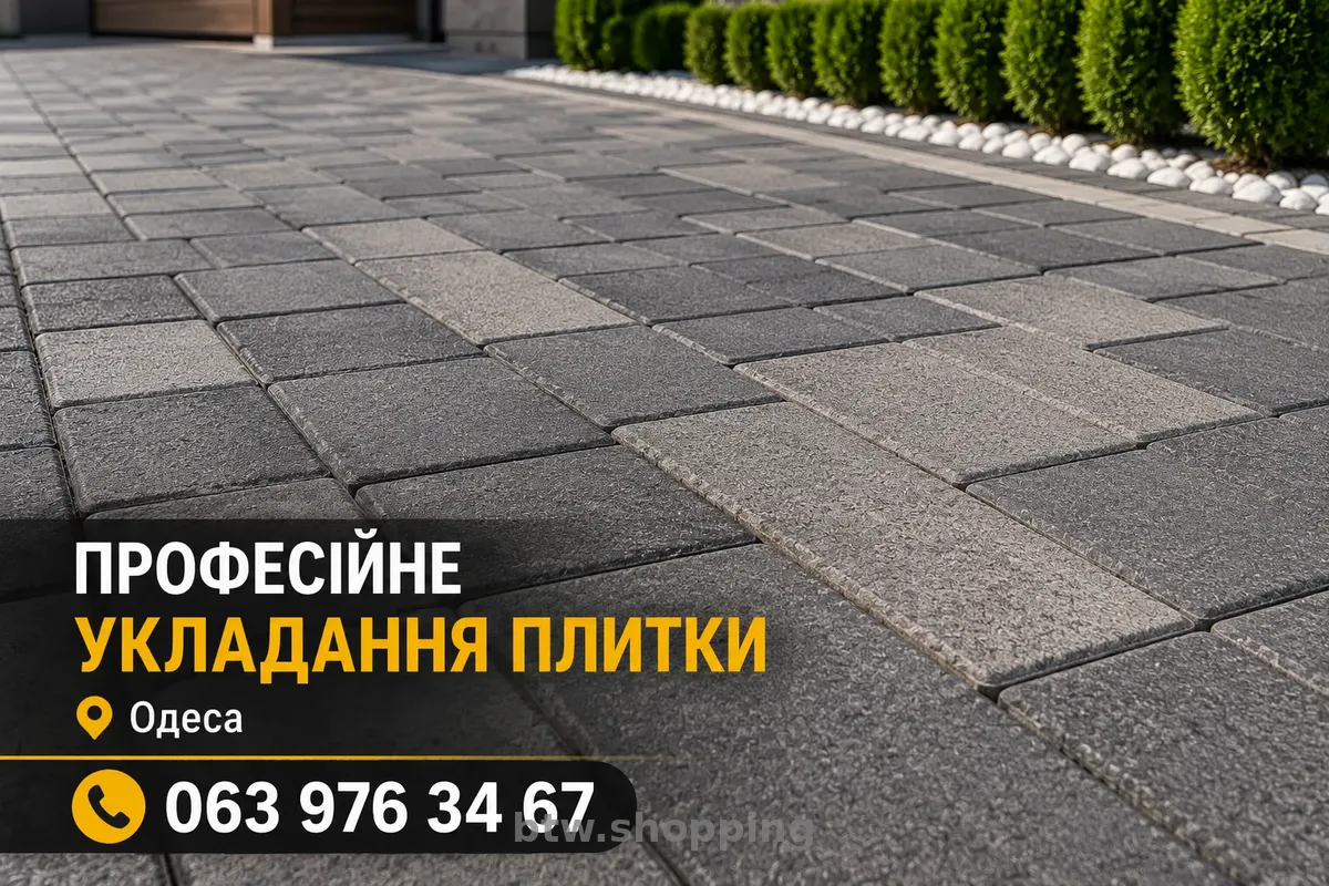 Укладання тротуарної плитки в Одесі під ключ - btw.shopping