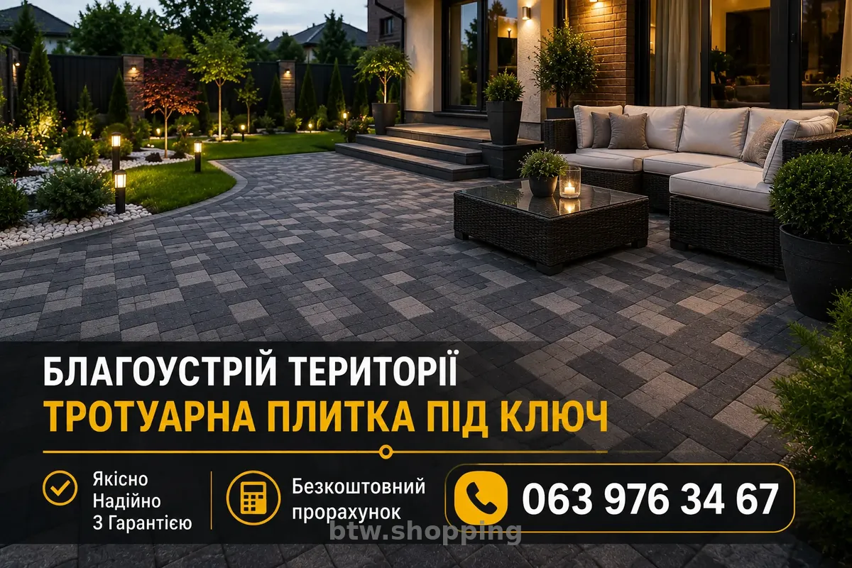 Укладання тротуарної плитки в Одесі під ключ - btw.shopping