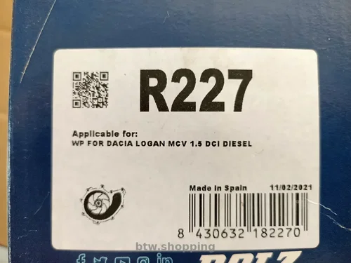 Насос охолоджуючої рідини  Renault 1.5dCi