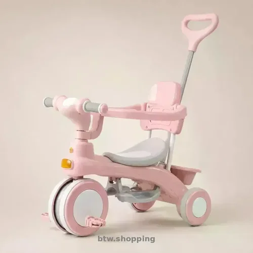 Триколісний велосипед Baby Carriage 588 рожевий з батьківською ручкою