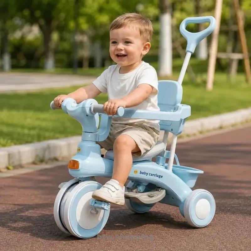 Триколісний велосипед Baby Carriage 588 блакитний - btw.shopping