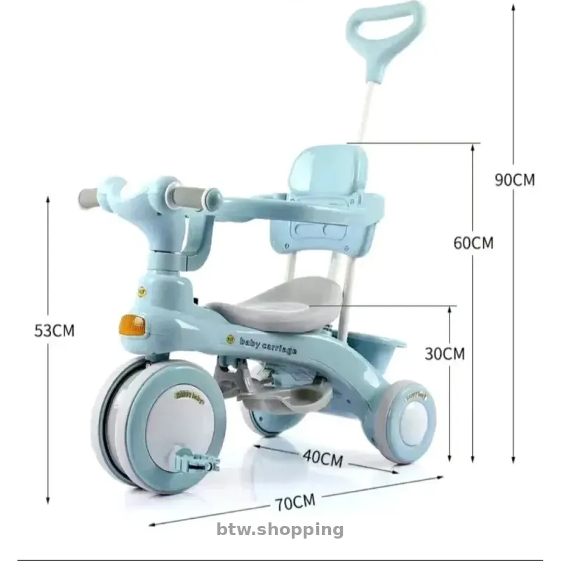 Триколісний велосипед Baby Carriage 588 блакитний - btw.shopping