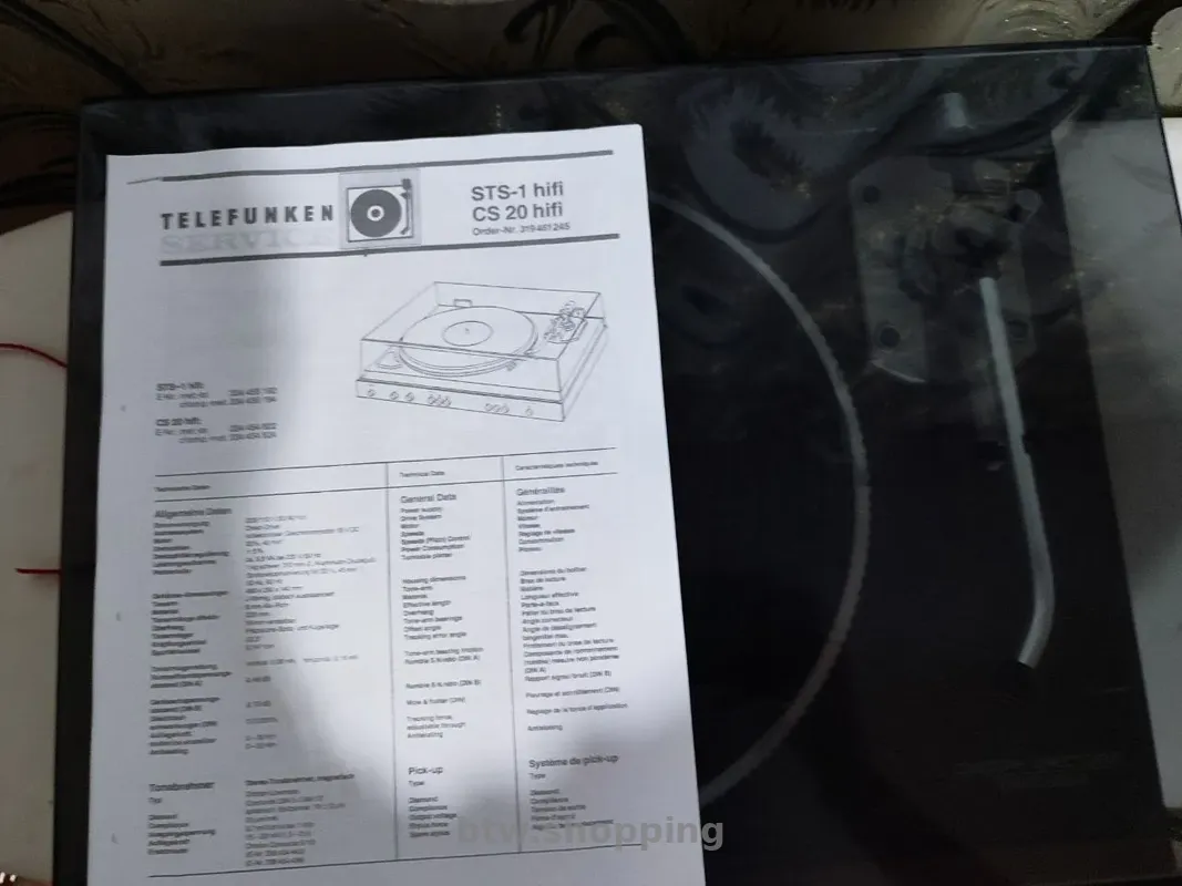 Вінтажний програвач Telefunken STS 1 без хэдшелла. - btw.shopping