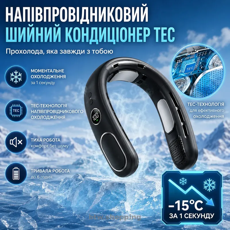 Персональний шийний охолоджувая - Забудьте про спеку в місті - btw.shopping